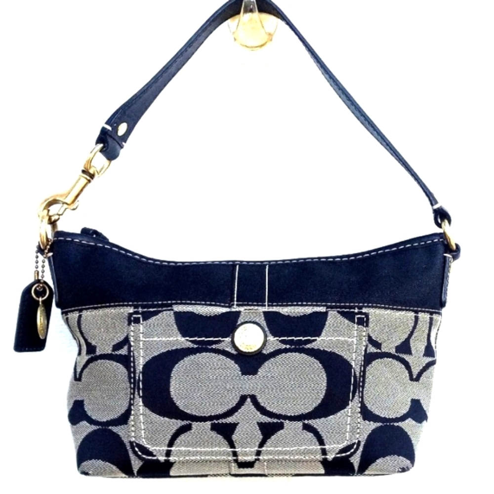 SOLD- Coach Signature Jacquard HandBag L0771 11688